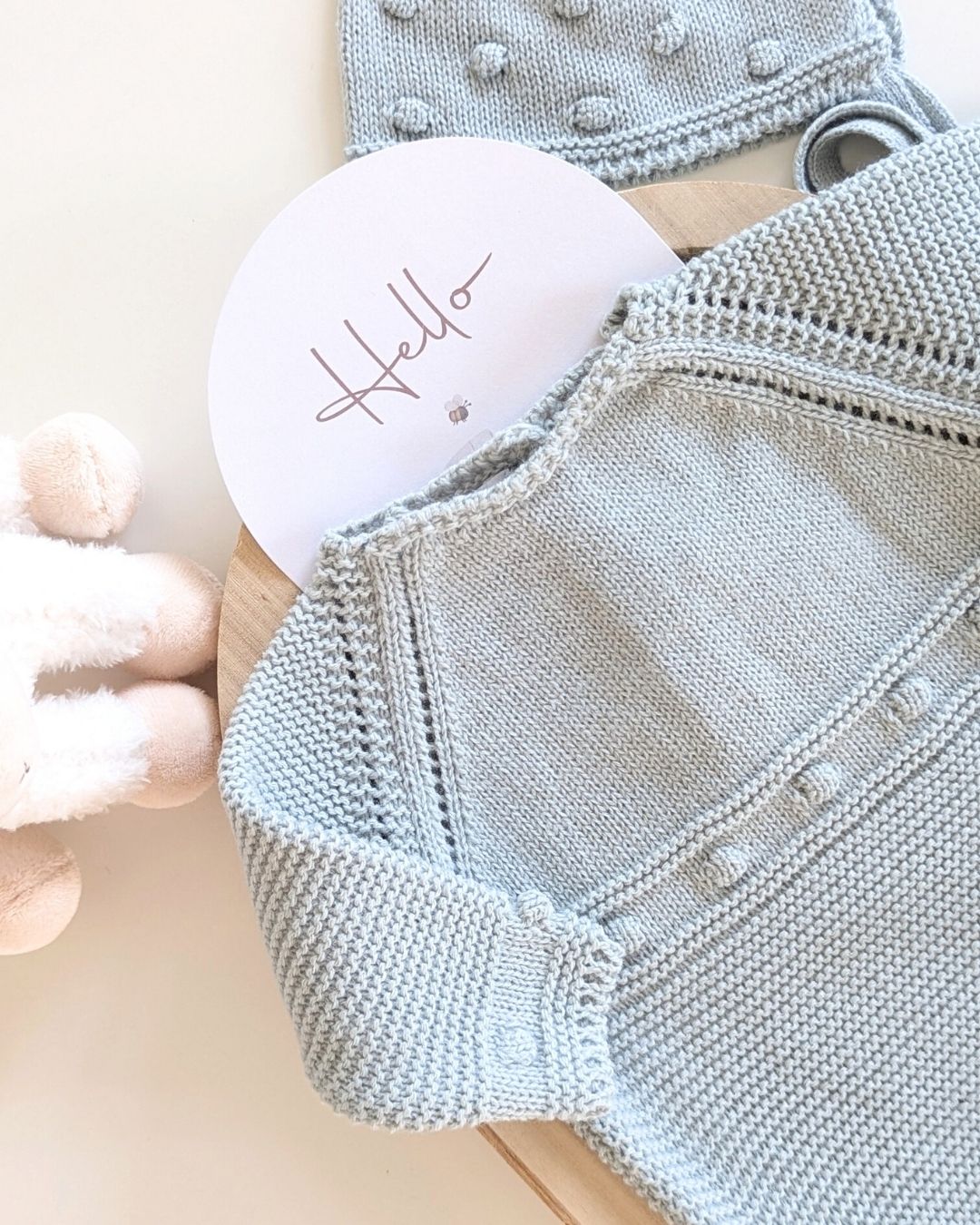 Pelele Punto Con Capota Verde Seda - Micolino