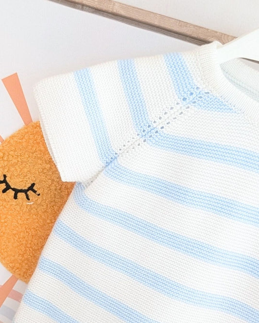 Pelele Punto Rayas SURREY Celeste bebé - Martín Aranda