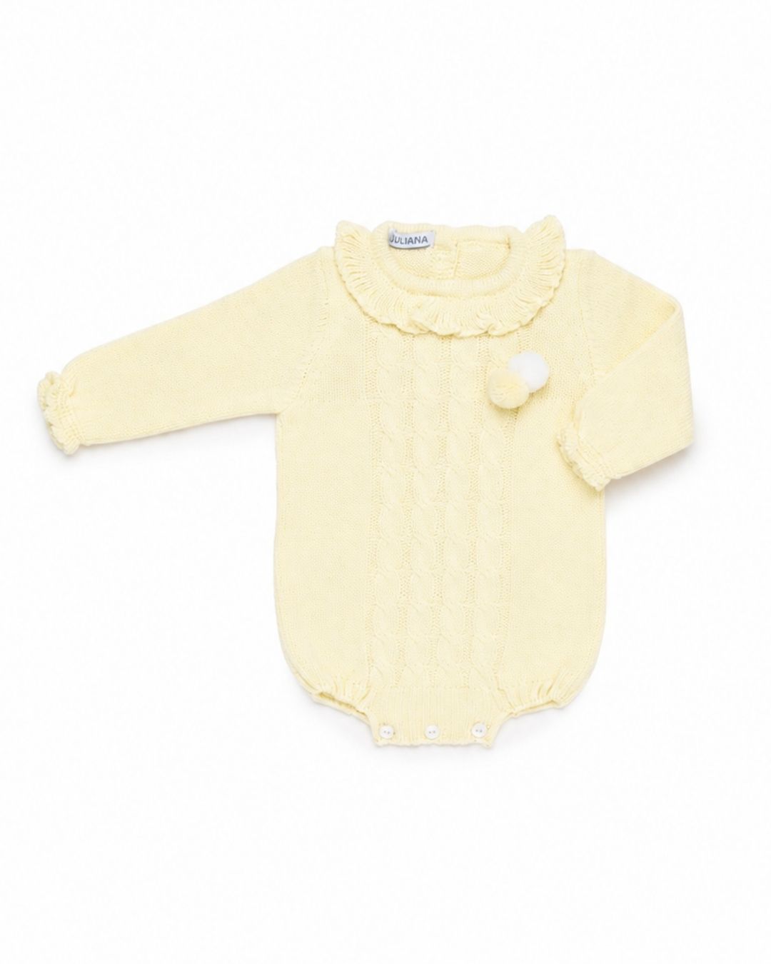 Pelele Punto Trenzas Amarillo - Colección Bruma Juliana
