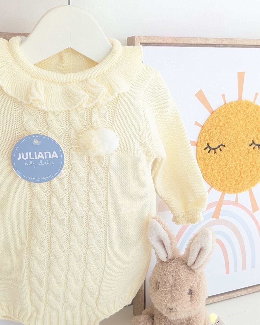 Pelele Punto Trenzas Amarillo - Colección Bruma Juliana