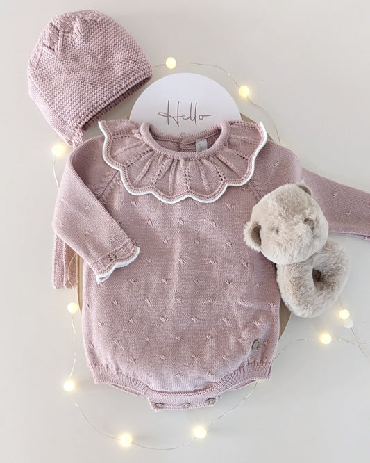 Pelele Punto con Capota Niña Liverpool Rosa Palo -  Martin Aranda