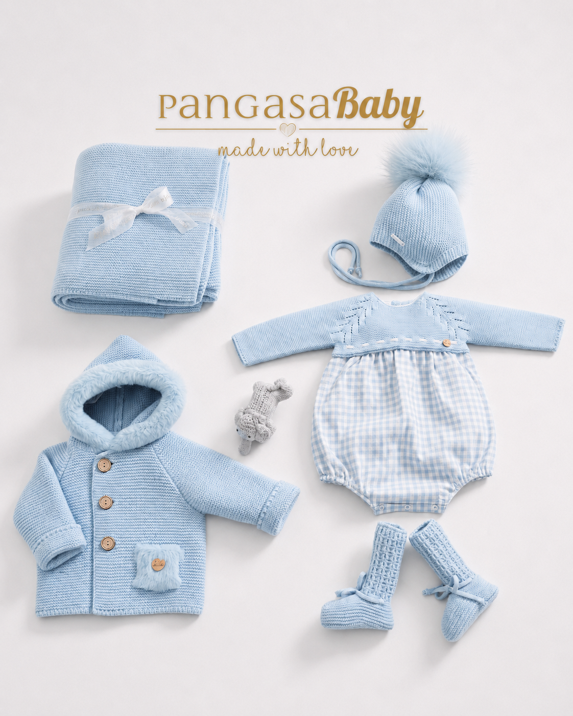 Pelele Soft Celeste Empolvado - Soft Collection Pangasa Baby