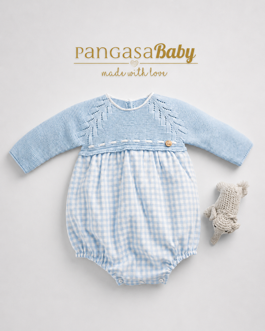 Pelele Soft Celeste Empolvado - Soft Collection Pangasa Baby