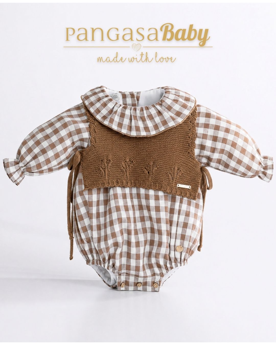 Pelele Tela Cuadros - Chocolatte Collection Pangasa Baby