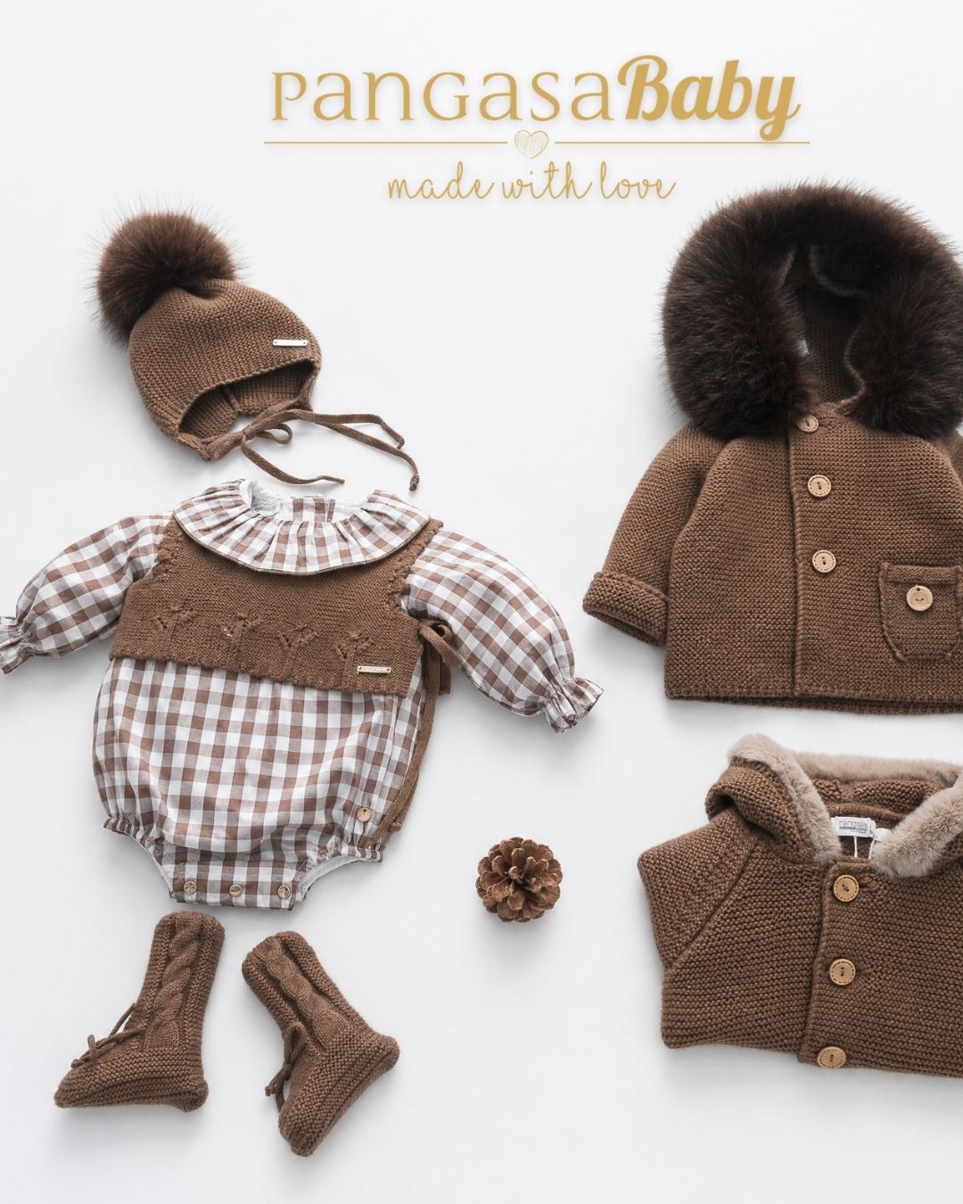 Pelele Tela Cuadros - Chocolatte Collection Pangasa Baby