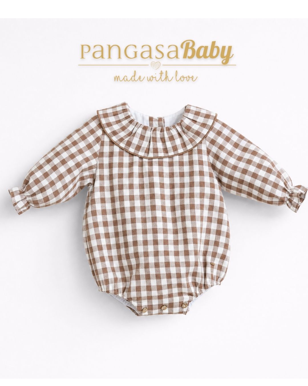 Pelele Tela Cuadros - Chocolatte Collection Pangasa Baby