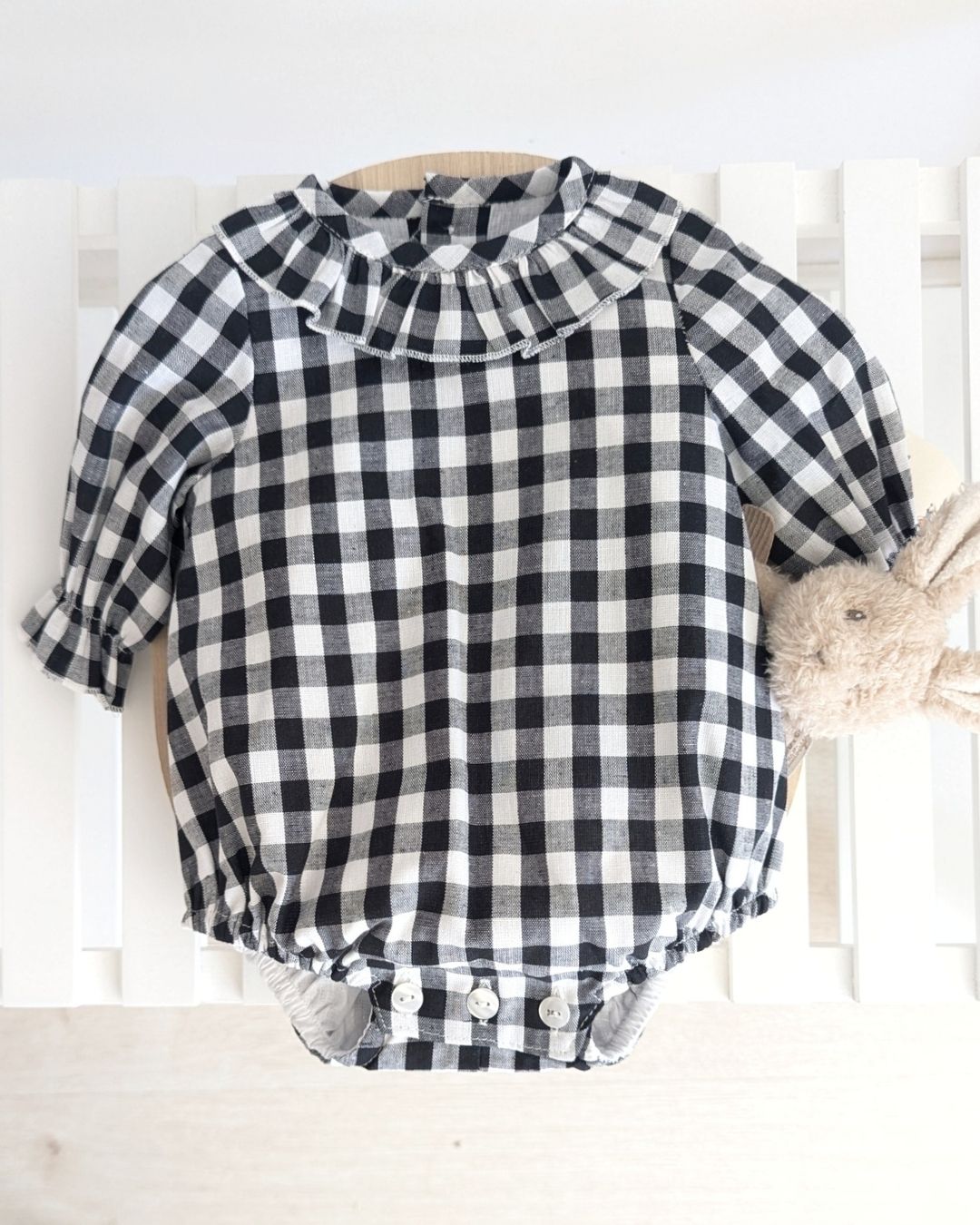 Pelele Vichy Negro 27124