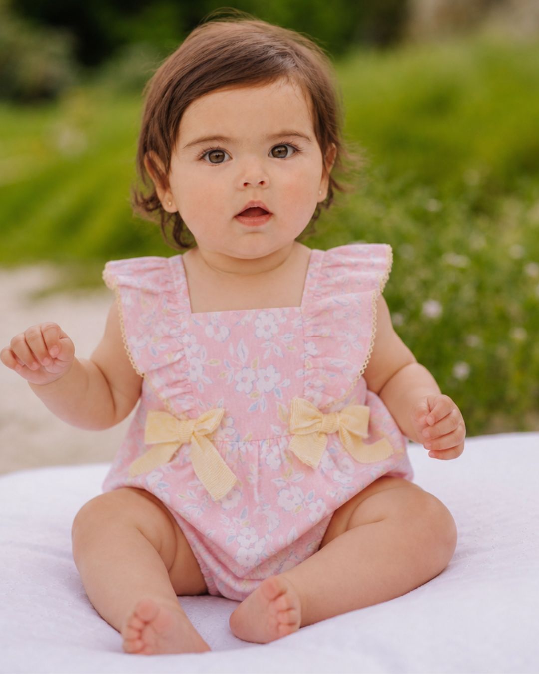 Pelele Bebé CANDY Flores Niña - Paz Rodriguez