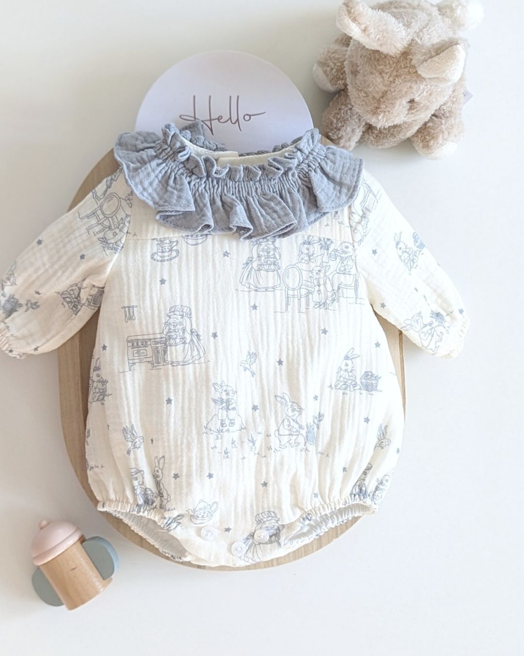 Pelele Bebe Celeste Familia Paola - Micolino 