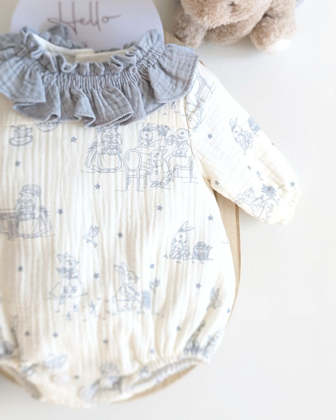 Pelele Bebe Celeste Familia Paola - Micolino 