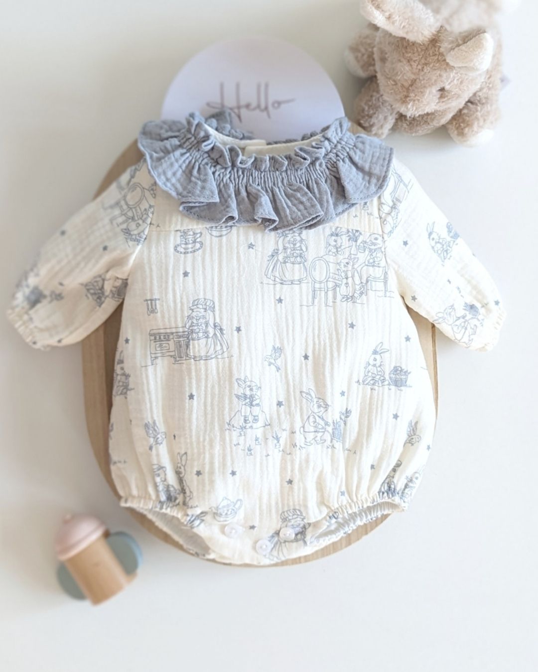 Pelele Bebe Celeste Familia Paola - Micolino 