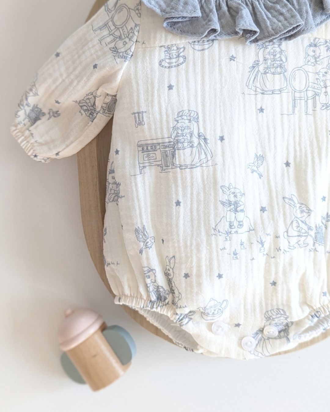 Pelele Bebe Celeste Familia Paola - Micolino 