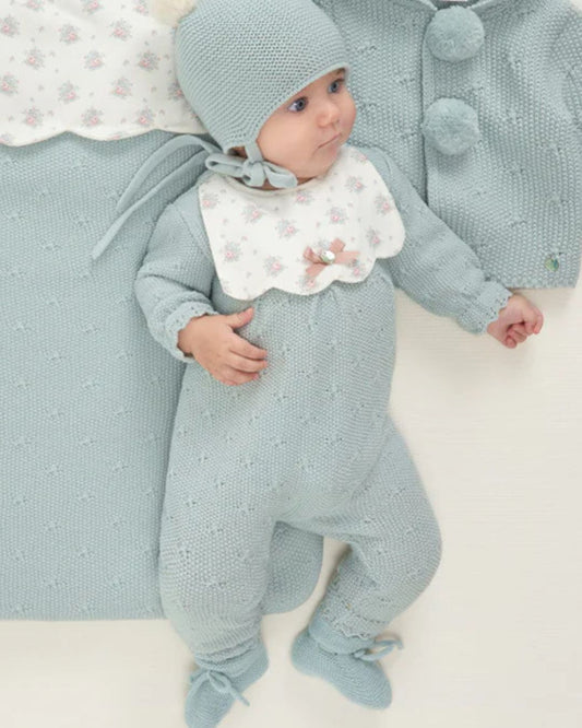 Pelele Bebe Punto Semilla Verde Tiza 005-102953 - Paz Rodriguez