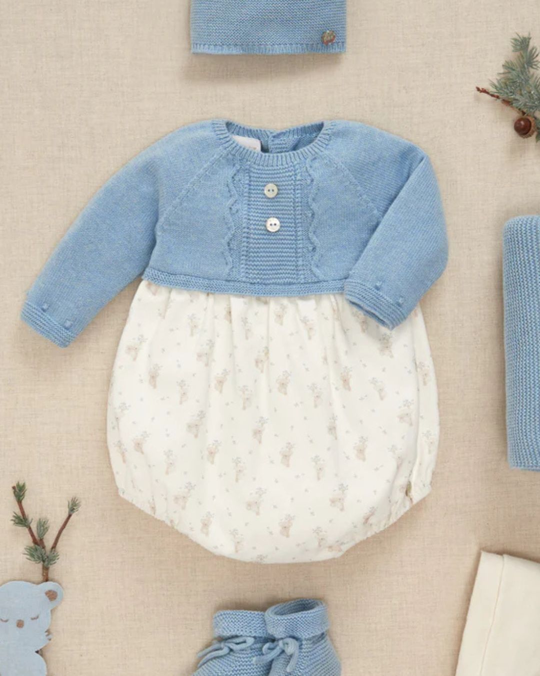 Pelele Bebe Punto Tela Koala 005-123056 - Paz Rodriguez