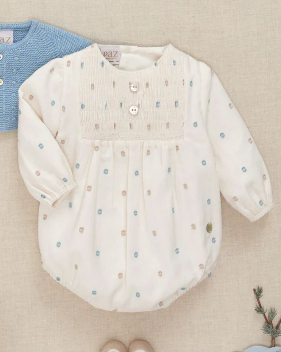 Pelele Bebe Tela Plumeti Koala 005-153066 - Paz Rodriguez