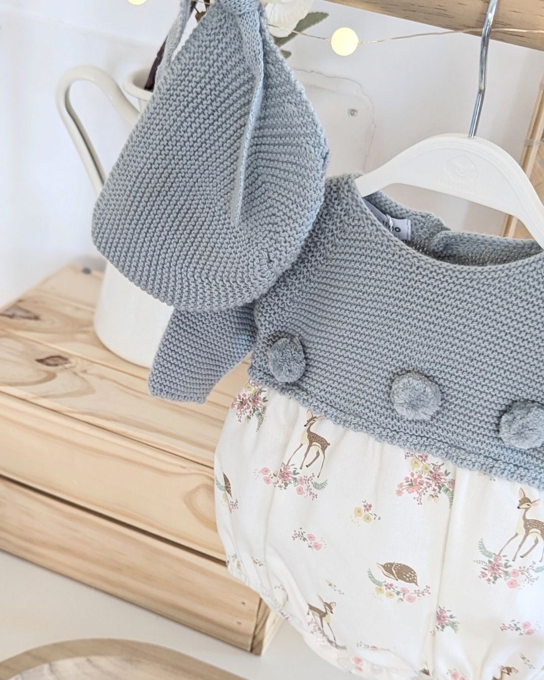 Pelele Con Capota De Punto Familia Beatrice - Micolino