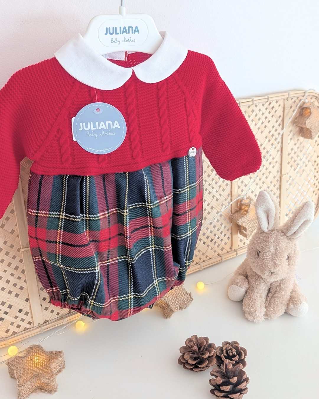 Pelele Cuadros Rojo - Colección Baya Juliana