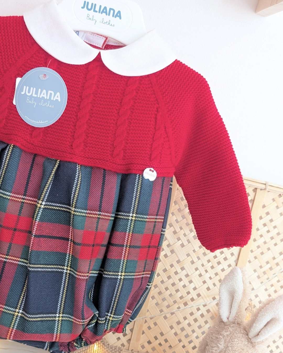 Pelele Cuadros Rojo - Colección Baya Juliana