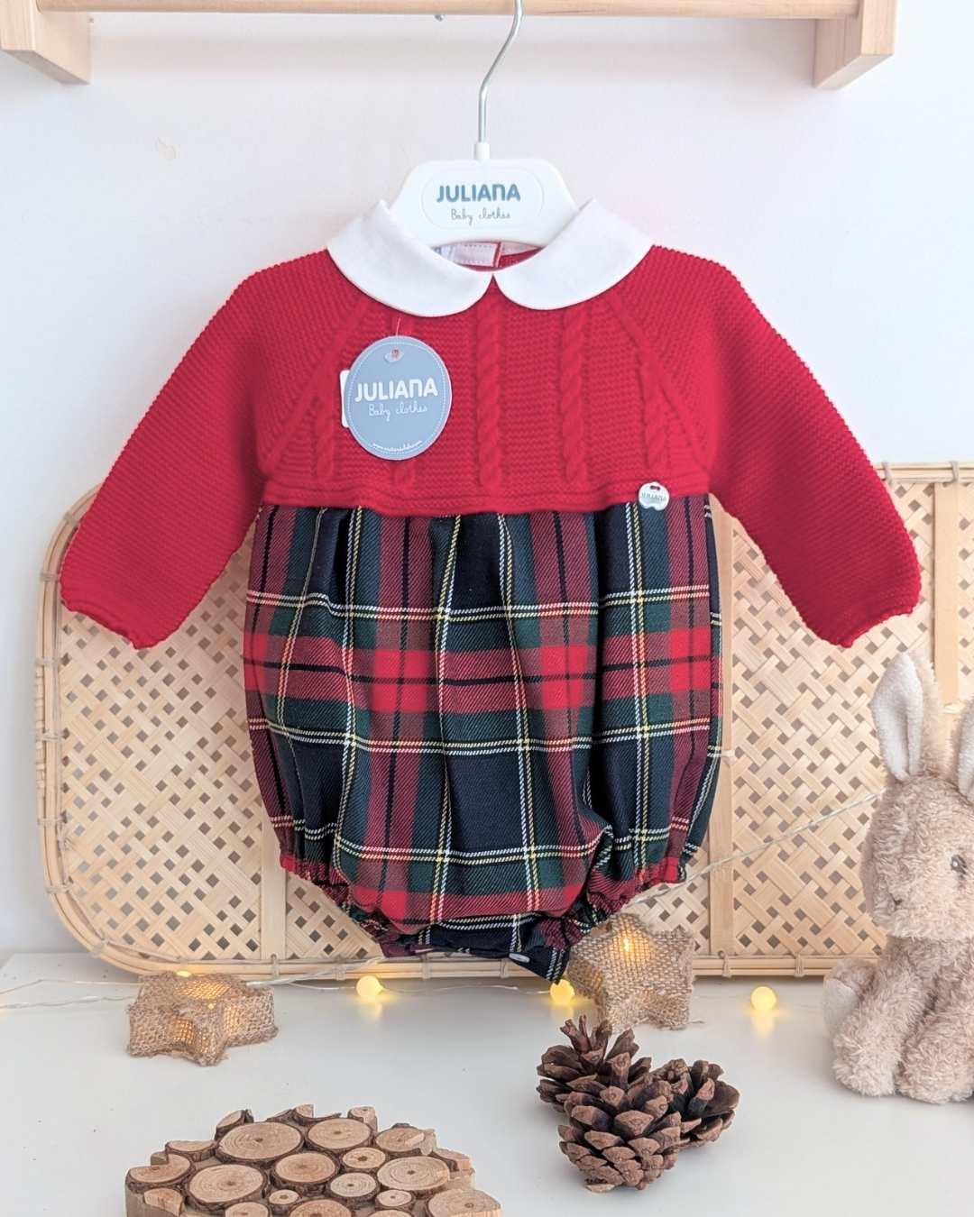 Pelele Cuadros Rojo - Colección Baya Juliana