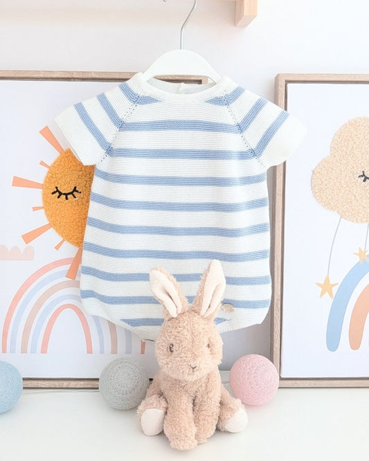 Pelele Punto Rayas SURREY Azul Empolvado - Martín Aranda