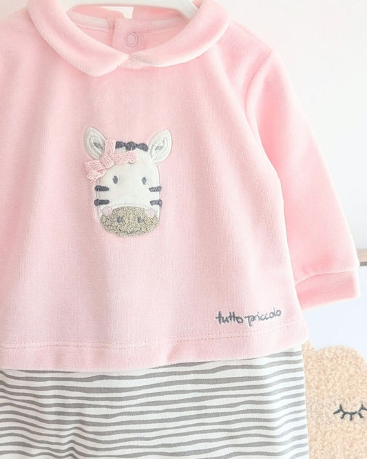Pelele Tundosado Zebra Pétalo - Tutto Piccolo