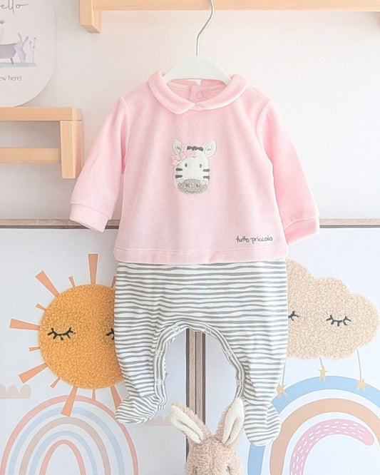 Pelele Tundosado Zebra Pétalo - Tutto Piccolo