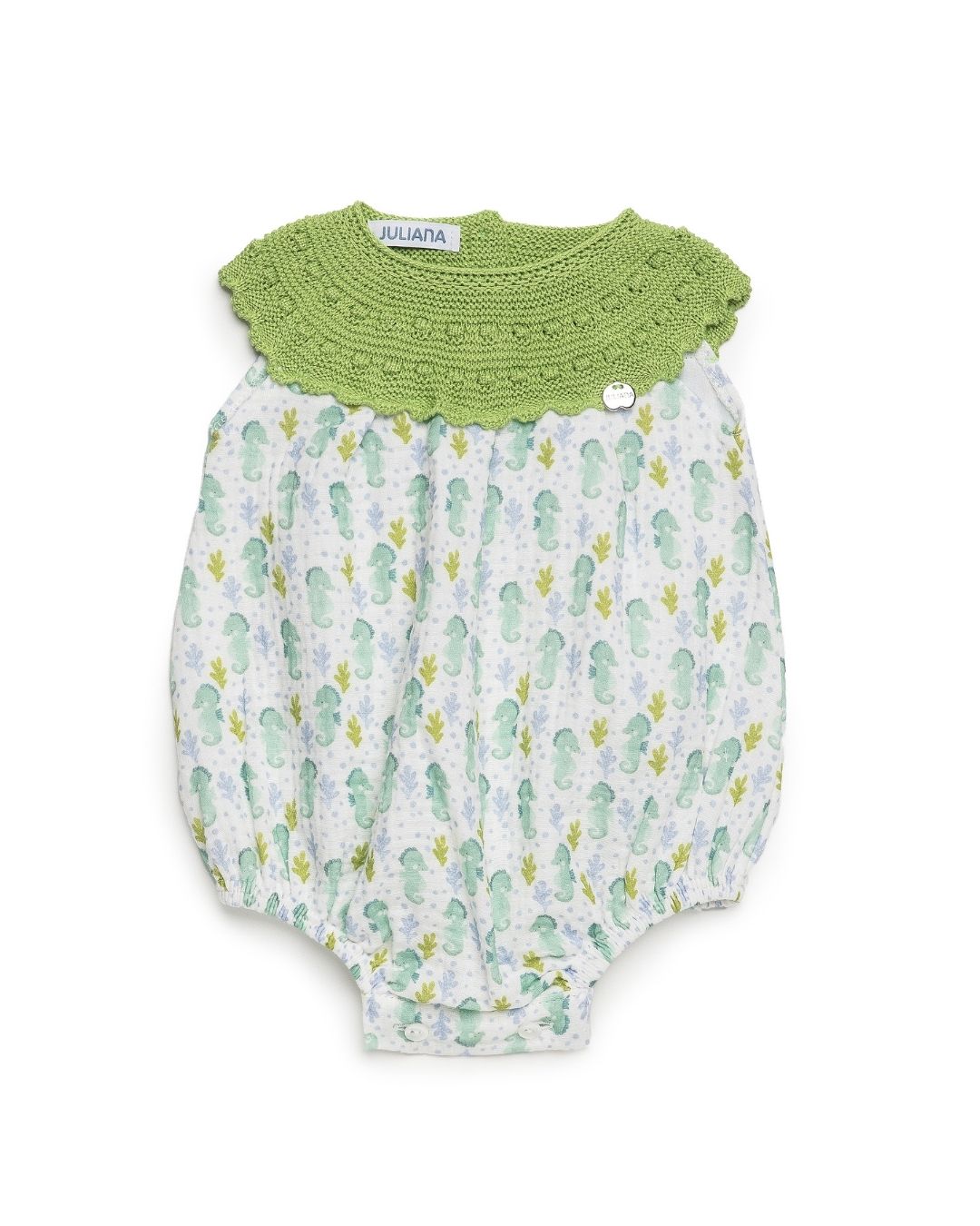 Pelele bebé Caballitos Verde Lima 🍋‍🟩 Colección Lima - Juliana