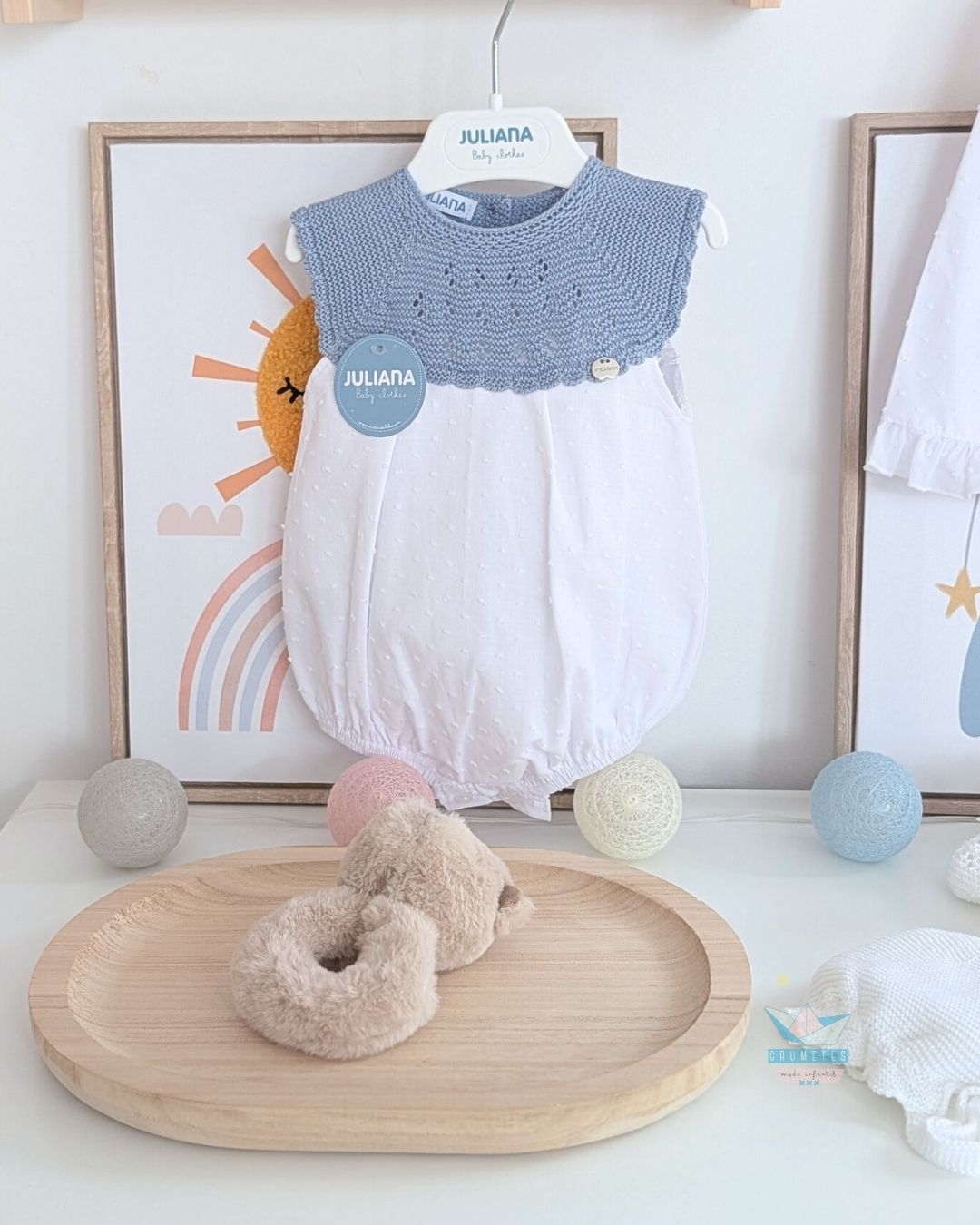 Pelele bebé Plumeti Cielo 🍈 Colección Melón - Juliana