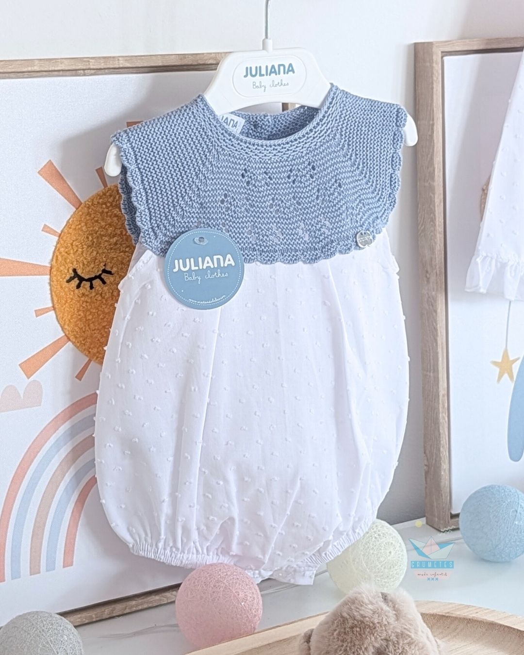 Pelele bebé Plumeti Cielo 🍈 Colección Melón - Juliana
