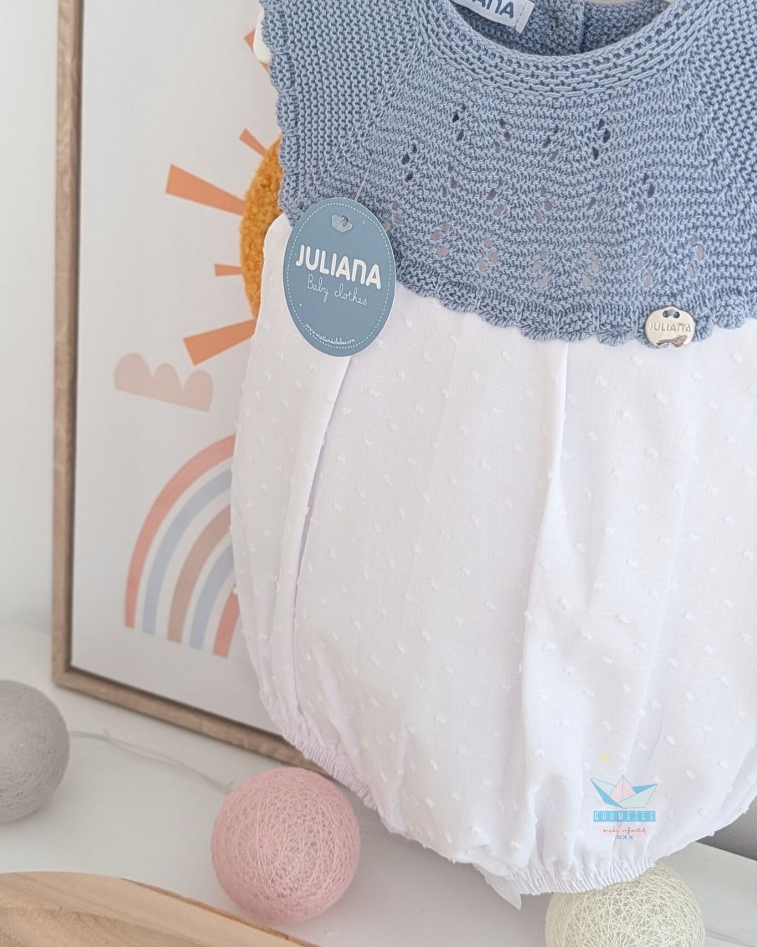Pelele bebé Plumeti Cielo 🍈 Colección Melón - Juliana
