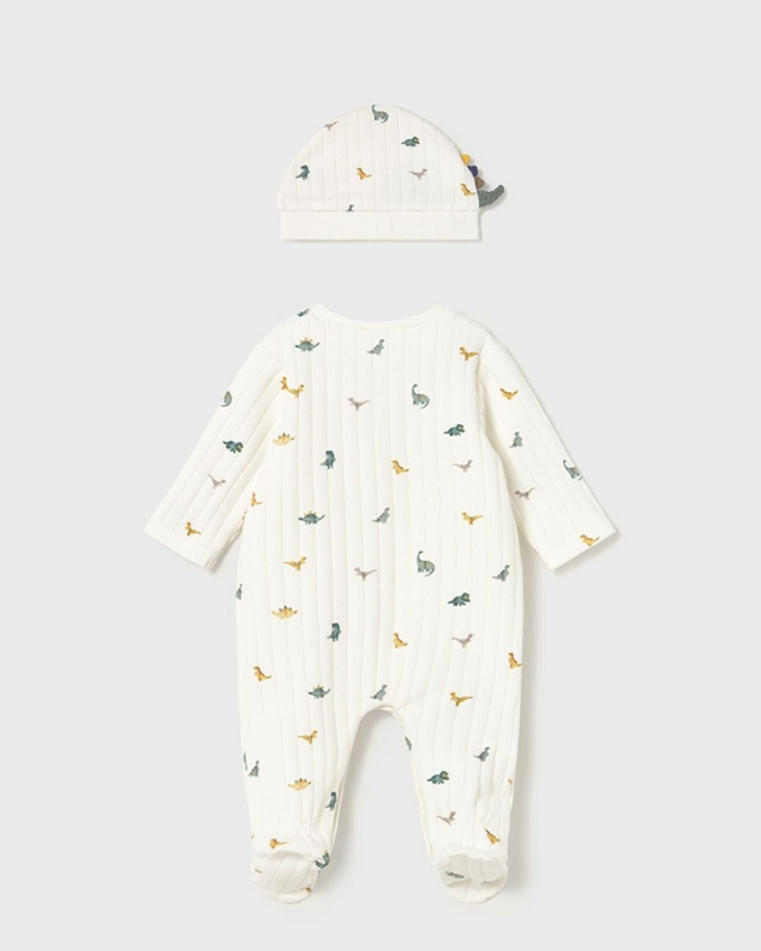 Pelele con Gorrito Bebe Niño Dinosaurio Crudo 27170 - Mayoral