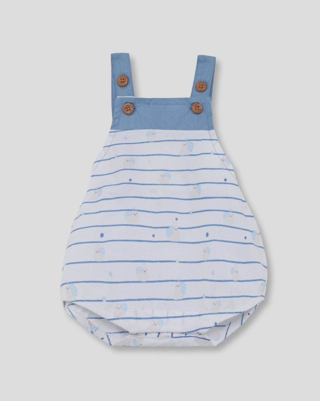 Peto Bebé Rayas Caracoles Azul - Street Monkey