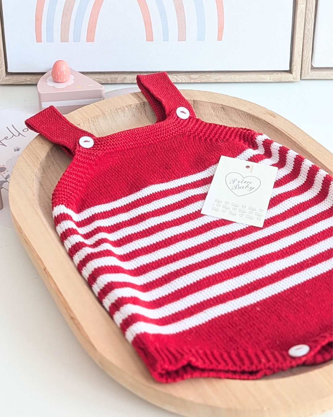 Peto Bebé Rayas Rojo - Primbaby