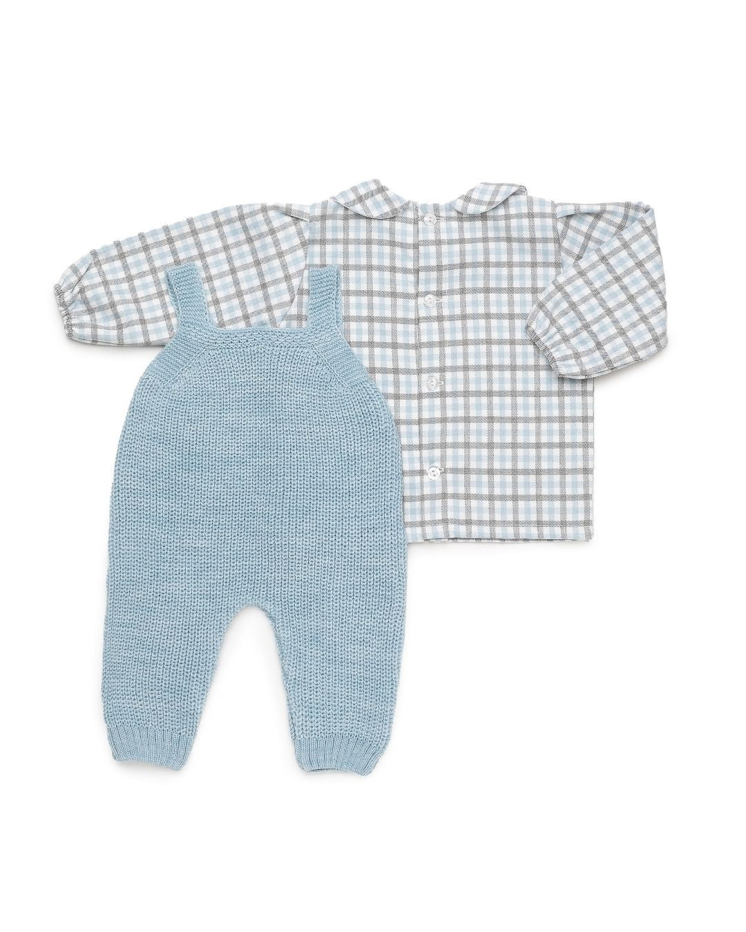 Peto Con Camisa Cuadros Azul - Colección Nido Juliana