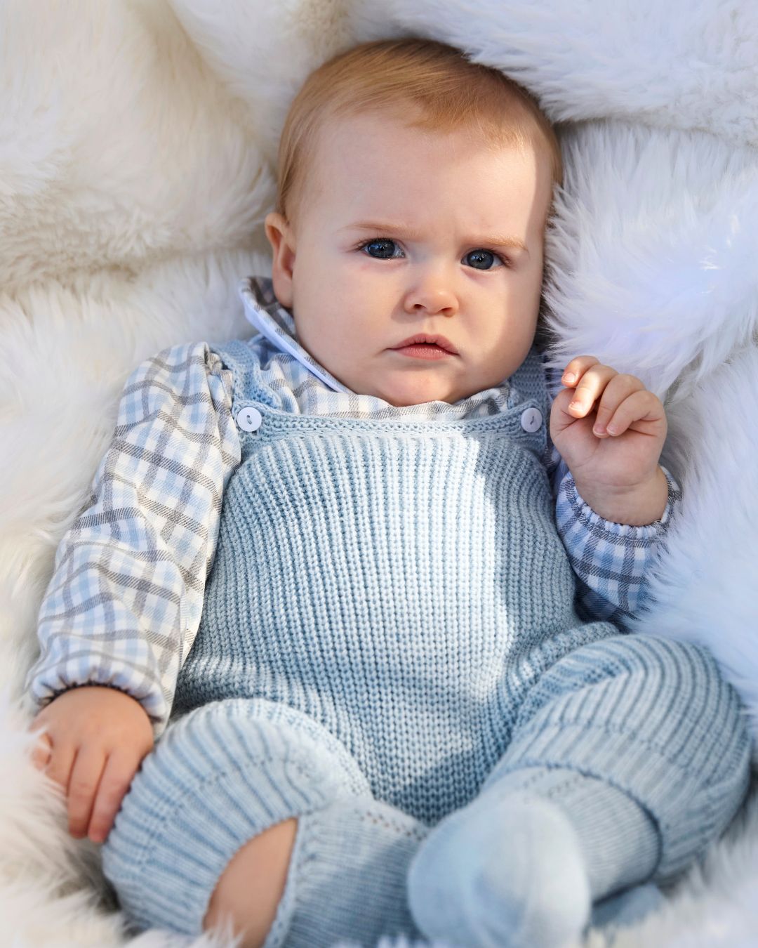 Peto Con Camisa Cuadros Azul - Colección Nido Juliana