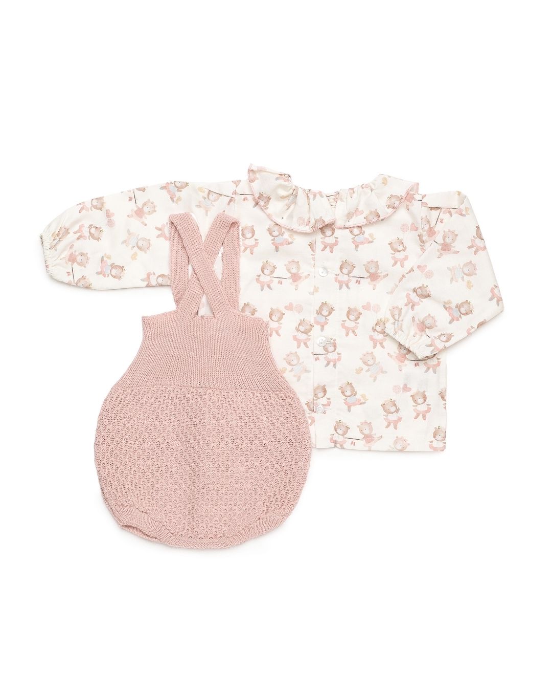 Peto Con Camisa Muñecas Rosa Empolvado - Colección Larina Juliana