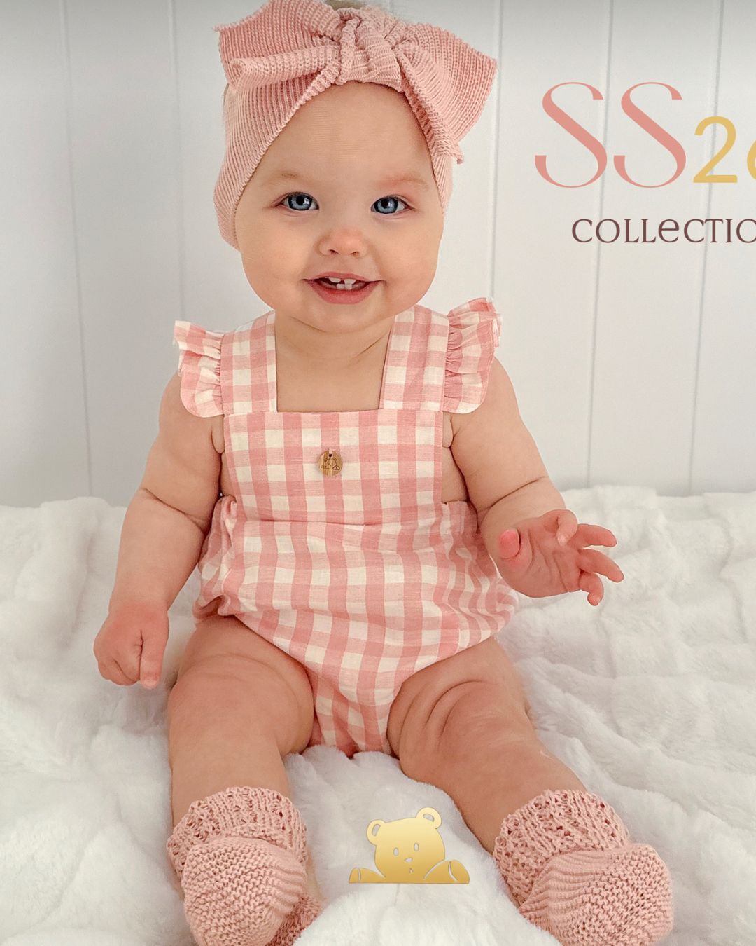 Peto CUADROS Vichy Rosa Empolvado 2684315 - Pangasa Baby