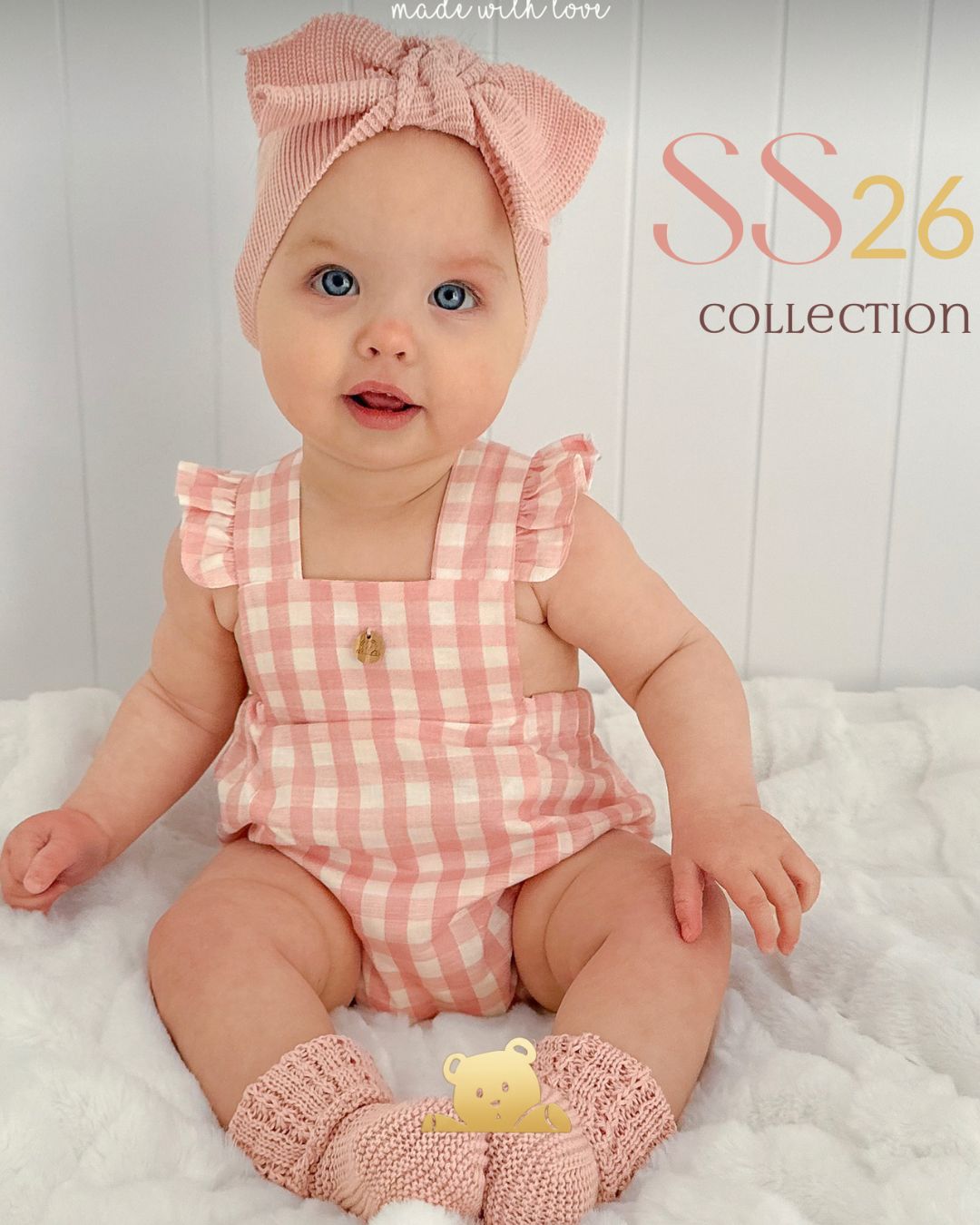 Peto CUADROS Vichy Rosa Empolvado 2684315 - Pangasa Baby