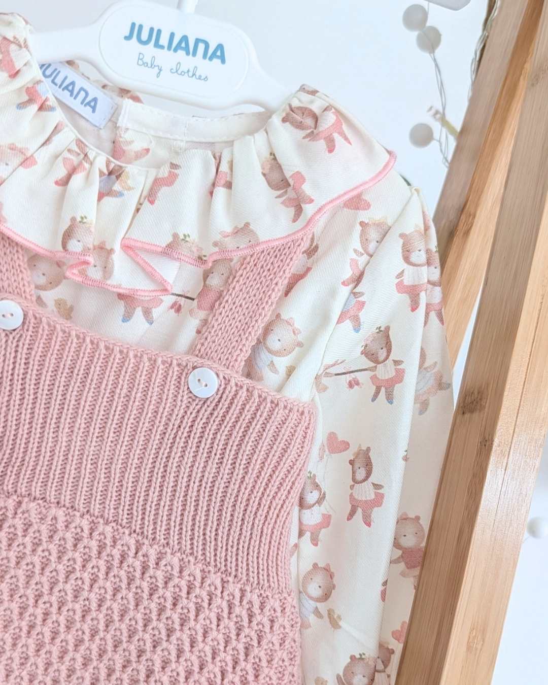Peto Con Camisa Muñecas Rosa Empolvado - Colección Larina Juliana