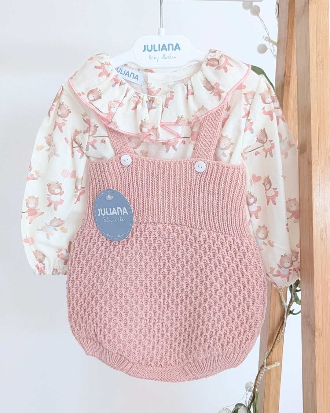 Peto Con Camisa Muñecas Rosa Empolvado - Colección Larina Juliana
