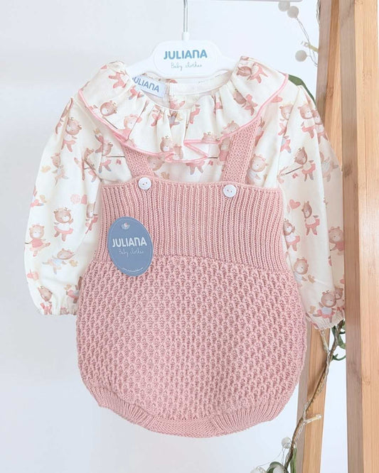 Peto Con Camisa Muñecas Rosa Empolvado - Colección Larina Juliana