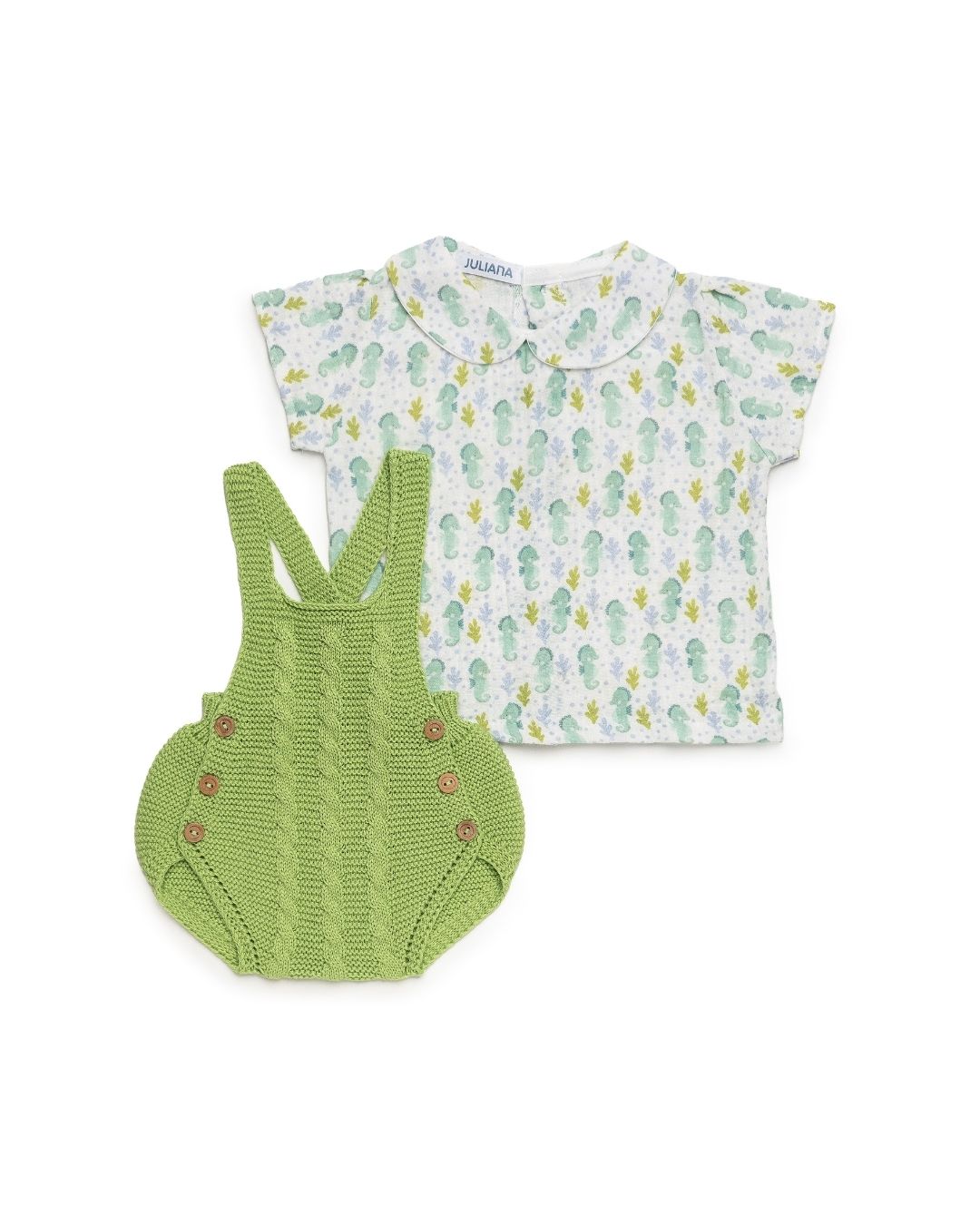 Peto con Camisa Caballito Verde Lima🍋‍🟩Colección Lima - Juliana