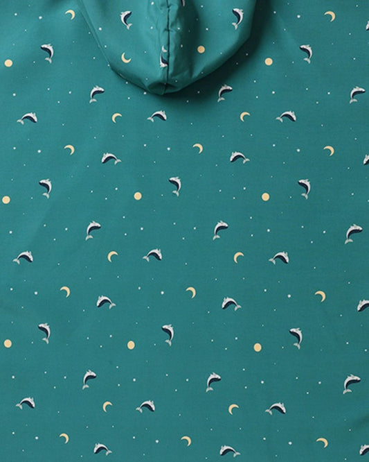 Poncho de Playa WHALE TEAL - Tutete