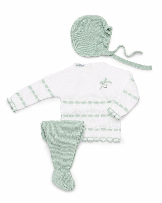 Primera Puesta Pasacintas Verde Menta - Colección Cielo Juliana
