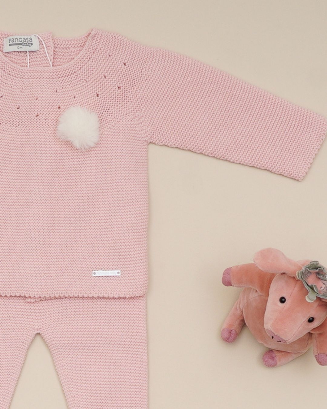 Primera Puesta Moceta Rosa Empolvado - Pangasa Baby