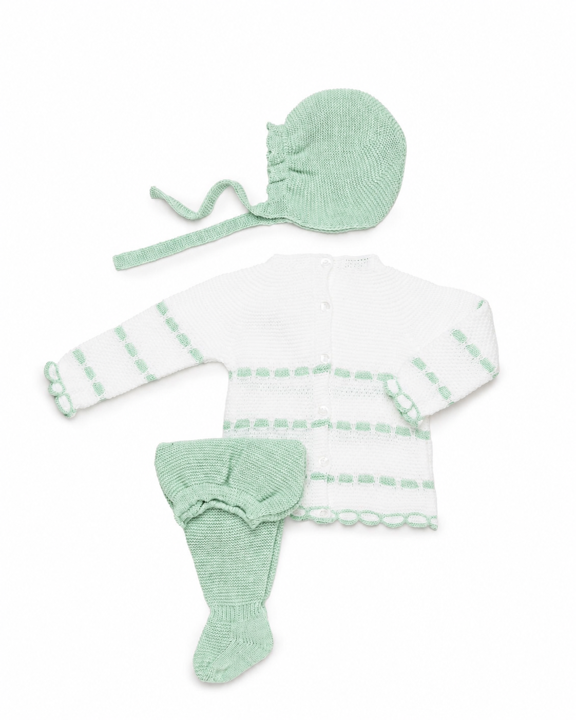 Primera Puesta Pasacintas Verde Menta - Colección Cielo Juliana