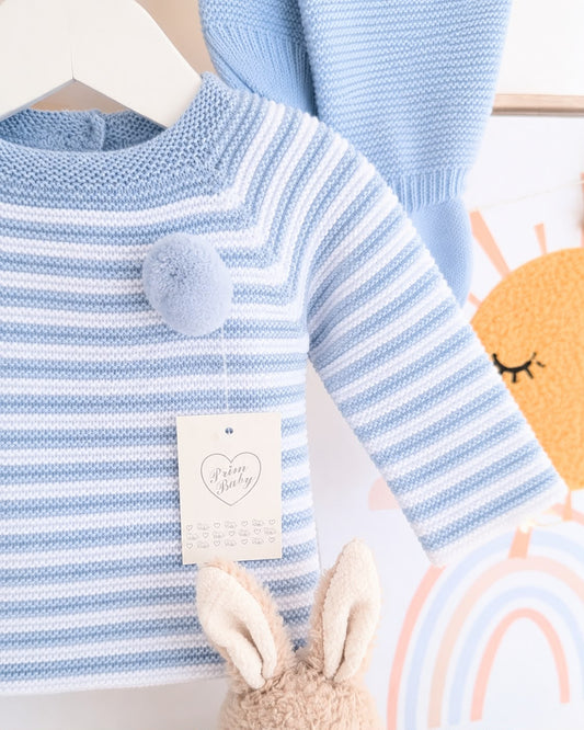 Primera Puesta Rayas Azul Inglés - Primbaby