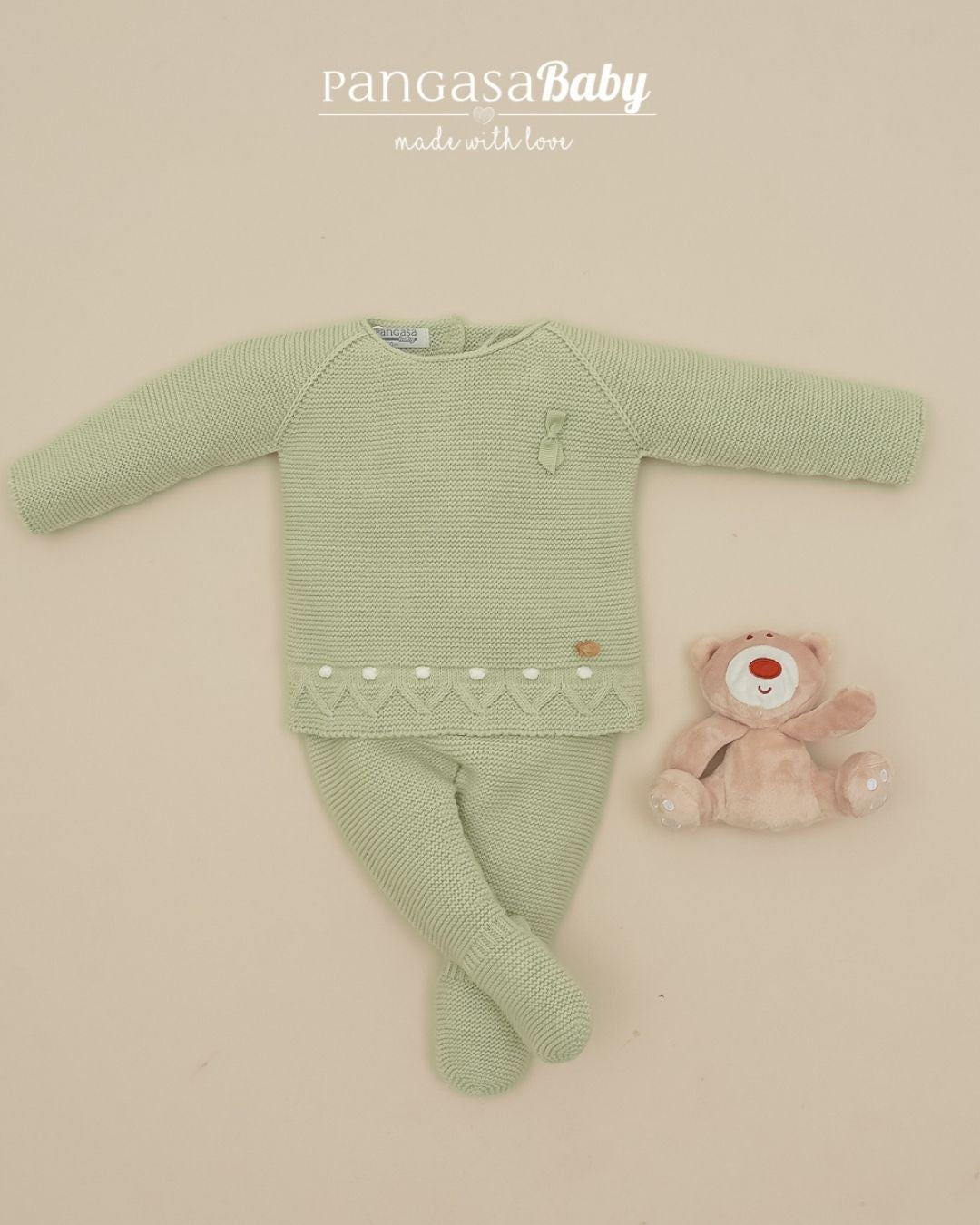 Primera Puesta Sin Cuello Verde Hoja 🍃 Baby Leaves - Pangasa Baby