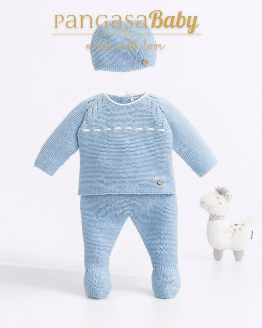 Primera Puesta Soft Celeste Empolvado - Soft Collection Pangasa Baby