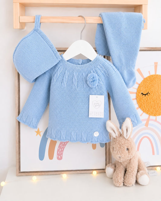 Primera Puesta Trenzas Azul Inglés - Primbaby